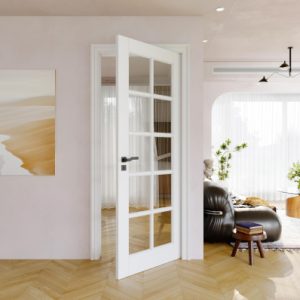 Clear Glass Slab Door