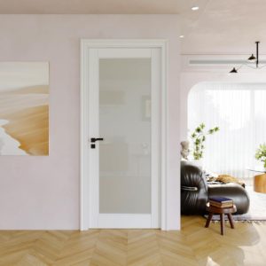 Frosted Glass Interior French Door Slab