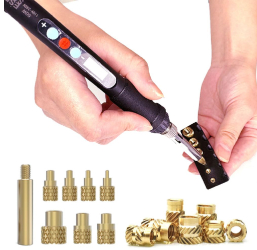 60W Digital Soldering Iron Heat Set Insert Tool with Heat Set Insert