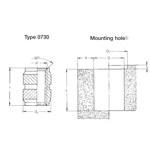 Amtec Sonicsert Brass Insert M1.4 x 2mm, Pack of 100, 0730 114 0002 - Image 2