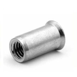 Rivkle Blind Rivet Nut M3 (For 1mm to 1.5mm), Countersunk Head Plain Open, Steel, Pack of 100, 233 11 030 015