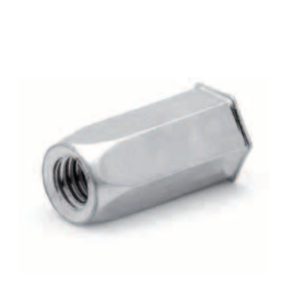 Rivkle Blind Rivet Nut M3 (For 1.5mm to 2.5mm), Thin Head Hexagonal Open, Steel, Pack of 100, 343 41 030 025