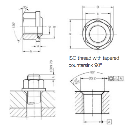 SEAL LOCK® M6 Large Sealing Nut, Steel, Pack of 100, 0531 006 0230 - Image 2