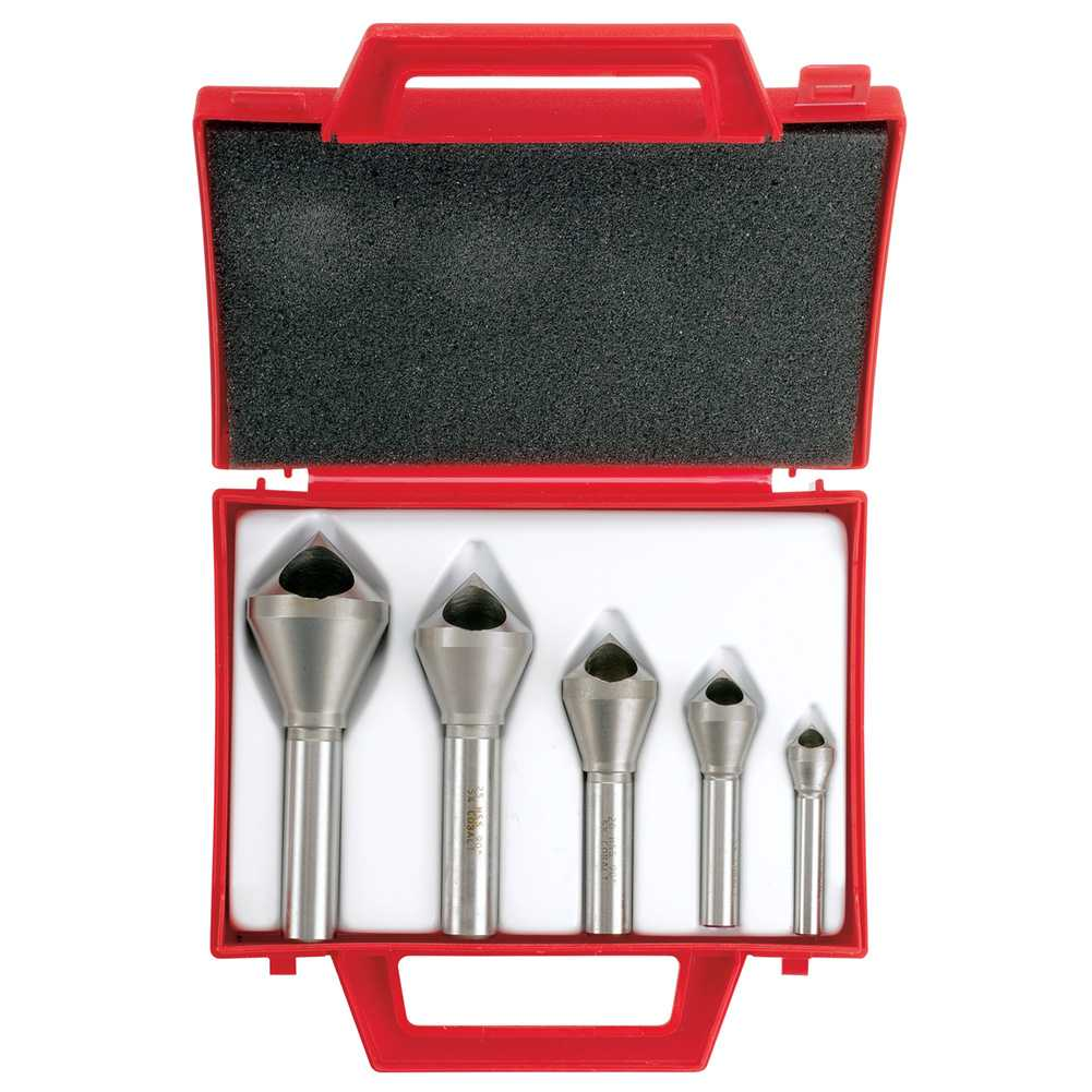 Bordo 5 Pce 10-30mm 60 Degree HSS Co5 Cross Hole Countersink Set, 3841-S
