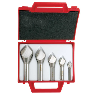 Bordo 5 Pce 10-30mm 90 Degree HSS Co5 Single Flute Countersink Set, 3842-S