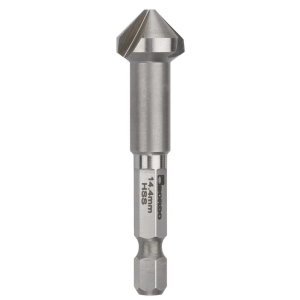 Bordo 14.4mm HSS Countersink Triple Flute 90 Deg. Bright Hex Shank, 3846-14.4