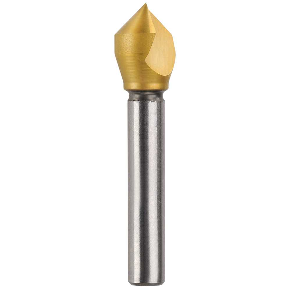 Bordo 10mm 90 Degree HSS Co5 TiN Coated Single Flute Countersink, 3852-10