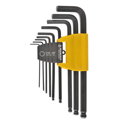 Beargrip Hex Key Swing Set 9 piece Ball End 1/16 - 3/8, BG-1346