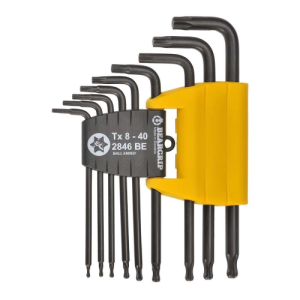 Beargrip Hex Key Swing Set 9 piece Torx Ball End T8-T40, BG-2846BE