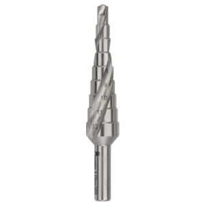 Bordo 4-30 x 2mm Spiral Flute M2-HSS Step Drill, 2601-M1