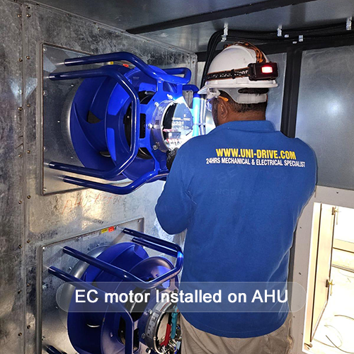 Retofit FCU AC motor to Energy Efficient EC (Electronically Commutated) Motor